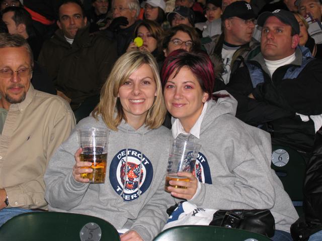 Stacy, Amanda at the Tiger game