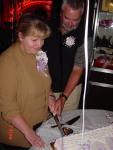 cutting the cake