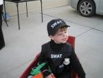 Aidan getting ready to go get some candy